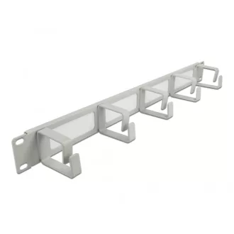   Delock 19" kábelrendező fésűs panel, 5 hurokkal 1U, szürke (66544)