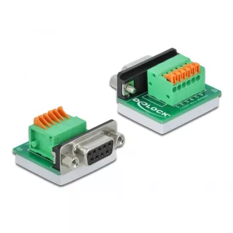   Delock D-Sub9 anya - sorkapocs átalakító oldalra húzható gombbal (66557)