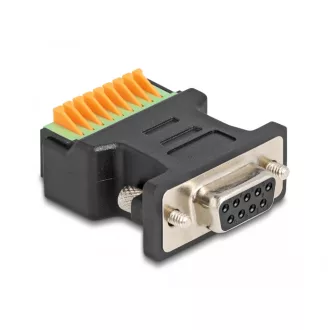   Delock D-Sub 9 anya - Terminal block adapter nyomógombbal (66559)