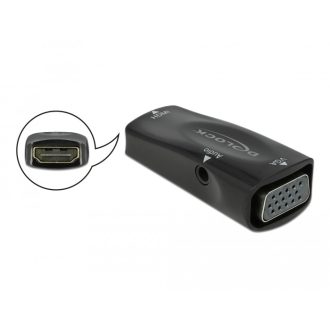   Delock Átalakító HDMI-A aljzat - VGA aljzat 1080p audioval (66560)