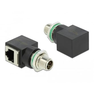   Delock Hálózati adapter M12 8 tűs X-kódolt adugó - RJ45 anya (66565)