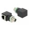 Delock Hálózati adapter M12 8 tűs X-kódolt adugó - RJ45 anya (66565)