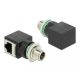 Delock Hálózati adapter M12 8 tűs X-kódolt adugó - RJ45 anya (66565)