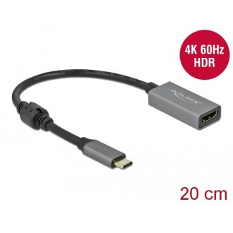   Delock Aktív USB Type-C  - HDMI átalakító (DP Alt Mode) 4K 60 Hz (HDR) (66571)