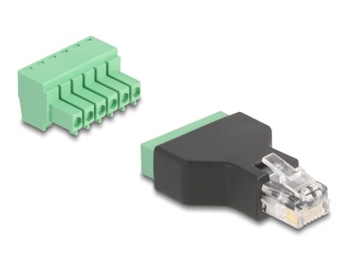 Delock RJ12 apa - Terminal Block Adapter 6 tűs 2-részes (66590)