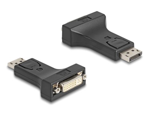 Delock Adapter DisplayPort 1.1-dugós csatlakozó   DVI-csatlakozóhüvely passzív fekete