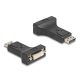 Delock Adapter DisplayPort 1.1-dugós csatlakozó   DVI-csatlakozóhüvely passzív fekete