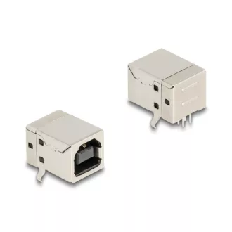   Delock USB 2.0 B-típusú anya 4 tűs THT csatlakozó átmenő furatú szereléshez 90 -ban hajlított 10 db. (66636)