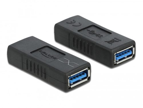 Delock USB 3.0 adapter A-típusú anya   A típusú anya (keresztezett) (66641)