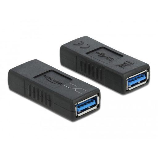 Delock USB 3.0 adapter A-típusú anya   A típusú anya (keresztezett) (66641)