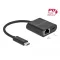 Delock USB Type-C  adapter Power Delivery porttal Gigabit LAN 10/100/1000 Mbps fekete (66644)