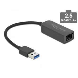   Delock USB A-típusú adapter apa   2,5 Gigabit LAN kompakt (66646)