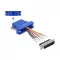 Delock Kék D-Sub 25-tűs apa  RJ45 anya összekötő adapter (66648)