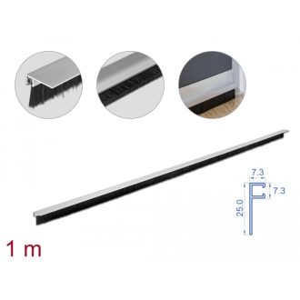   Delock 20 mm hosszú, hajlított kefeszalag 1 m hosszú alumínium foglalattal (66650)