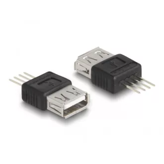 Delock Adapter A-típusú USB 2.0 anya   4 tű (66653)
