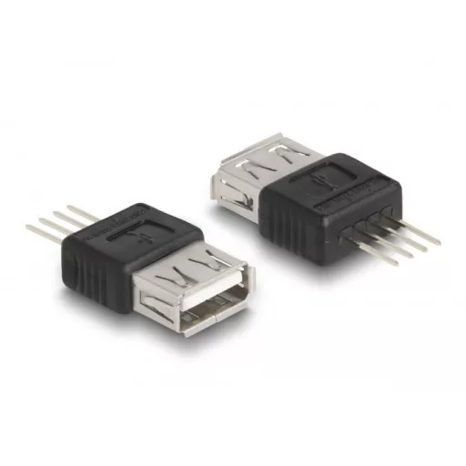 Delock Adapter A-típusú USB 2.0 anya   4 tű (66653)