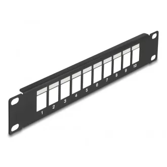 Delock 10  10 portos fekete Keystone Patch Panel (66676)