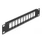 Delock 10  10 portos fekete Keystone Patch Panel (66676)