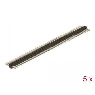   Delock Tűfejléc 40 tűs, 1,27 mm-es osztással, 1 soros, egyenes, 5 db. (66688)