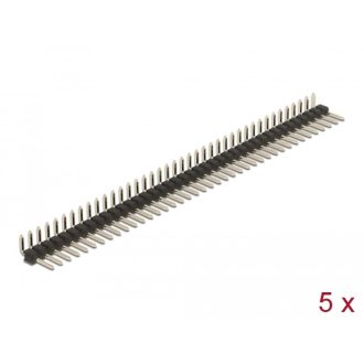   Delock Tűfejléc 40 tűs, 2,54 mm-es osztással, 1 soros, szögletes, 5 db. (66697)