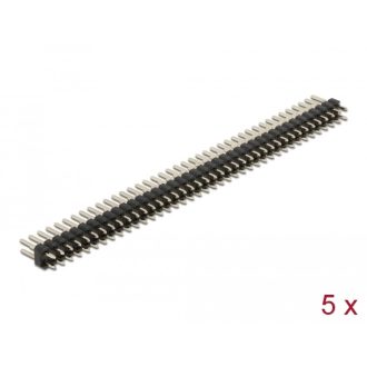   Delock Tűfejléc 40 tűs, 2,54 mm-es osztással, 2 soros, egyenes, 5 db. (66700)