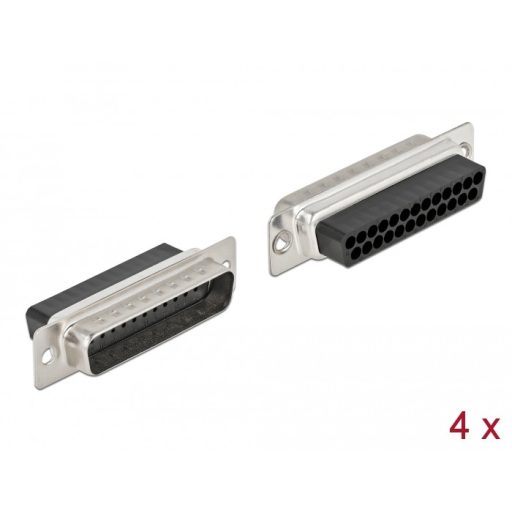 Delock D-Sub 25 tűs krimpelhető apa, fém 4 db. (66710)