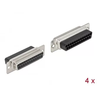   Delock D-Sub 25 tűs krimpelhető hüvely, fém 4 db. (66721)