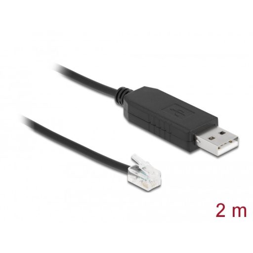 Delock adapterkábel USB Type-A és soros RS-232 RJ9/RJ10 közötti ESD védelemmel Celestron NexStar 2 m (66734)