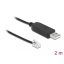 Delock adapterkábel USB Type-A és soros RS-232 RJ9/RJ10 közötti ESD védelemmel Celestron NexStar 2 m (66734)