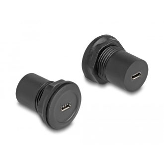   Delock USB 2.0 Micro-B-típusú   USB 2.0 Micro-B-típusú beépített csatlakozóval fekete (66743)