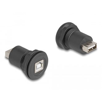   Delock USB 2.0 B-típusú   USB 2.0 A-típusú beépített csatlakozóval fekete (66744)