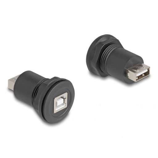 Delock USB 2.0 B-típusú   USB 2.0 A-típusú beépített csatlakozóval fekete (66744)