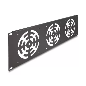   Delock 19  rack takaró 3 ventilátor számára 120 x 120 mm méretű 3U sötétszürke (66747)