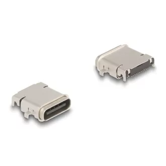   Delock 5 Gbps USB Type-C  anya 24 tűs SMD csatlakozó forrasztott beépítéshez, vízhatlan 10 db. (66755)