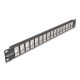 Delock 19  16 portos fekete Keystone Patch Panel 1U (66758)