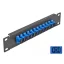 Delock 10  üvegszálas patch panel 12 portos SC Simplex kék 1U fekete (66760)