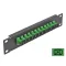 Delock 10  üvegszálas patch panel 12 portos SC Simplex zöld 1U fekete (66761)