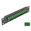 Delock 10  üvegszálas patch panel 12 portos SC Simplex zöld 1U fekete (66761)