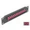 Delock 10  üvegszálas patch panel 12 portos SC Simplex ibolya 1U fekete (66764)