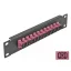 Delock 10  üvegszálas patch panel 12 portos SC Simplex ibolya 1U fekete (66764)