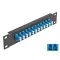 Delock 10  üvegszálas patch panel 12 portos LC Duplex kék 1U fekete (66765)