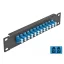 Delock 10  üvegszálas patch panel 12 portos LC Duplex kék 1U fekete (66765)
