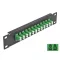 Delock 10  üvegszálas patch panel 12 portos LC Duplex zöld 1U fekete (66766)