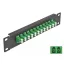 Delock 10  üvegszálas patch panel 12 portos LC Duplex zöld 1U fekete (66766)