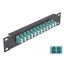 Delock 10  üvegszálas patch panel 12 portos LC Duplex vízkék 1U fekete (66768)