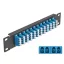 Delock 10  üvegszálas patch panel 12 portos LC Quad kék 1U fekete (66776)