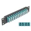 Delock 10  üvegszálas patch panel 12 portos LC Quad vízkék 1U fekete (66779)