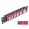 Delock 10  üvegszálas patch panel 12 portos LC Quad ibolya 1U fekete (66780)