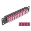 Delock 10  üvegszálas patch panel 12 portos LC Quad ibolya 1U fekete (66780)
