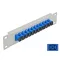 Delock 10  üvegszálas patch panel 12 portos SC Simplex kék 1U szürke (66781)